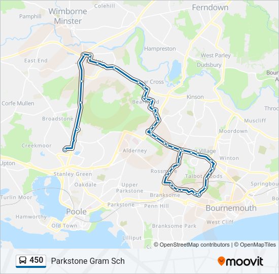 450 Bus Line Map