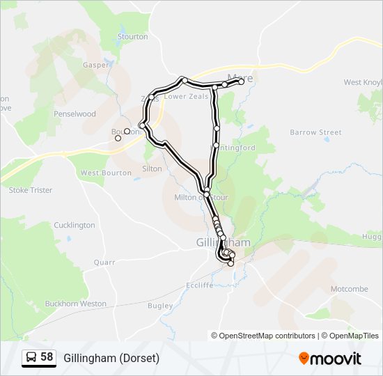 58 Bus Line Map