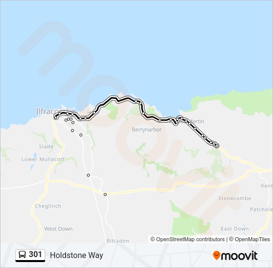 301 Bus Line Map