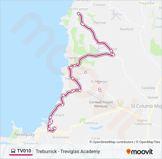 TV010 Bus Line Map