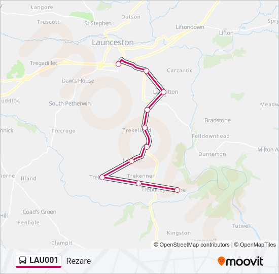 LAU001 Bus Line Map