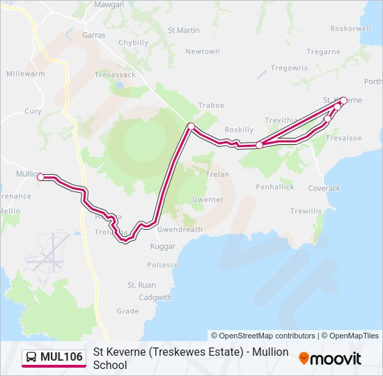 MUL106 Bus Line Map