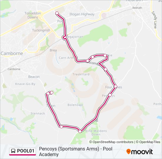 POOL01 Bus Line Map