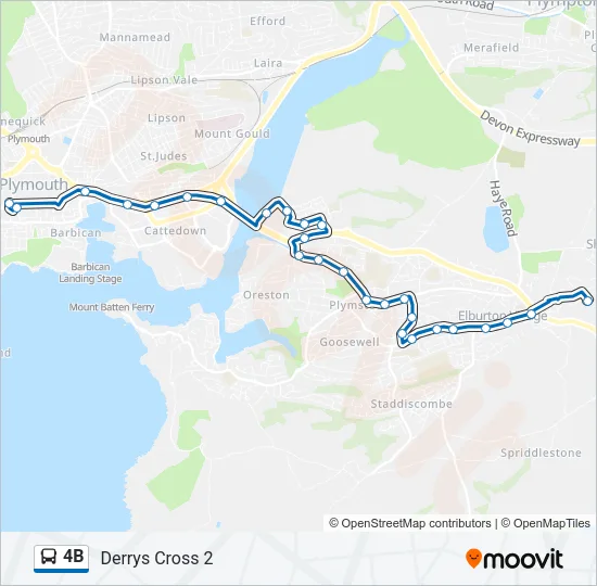 4B Bus Line Map