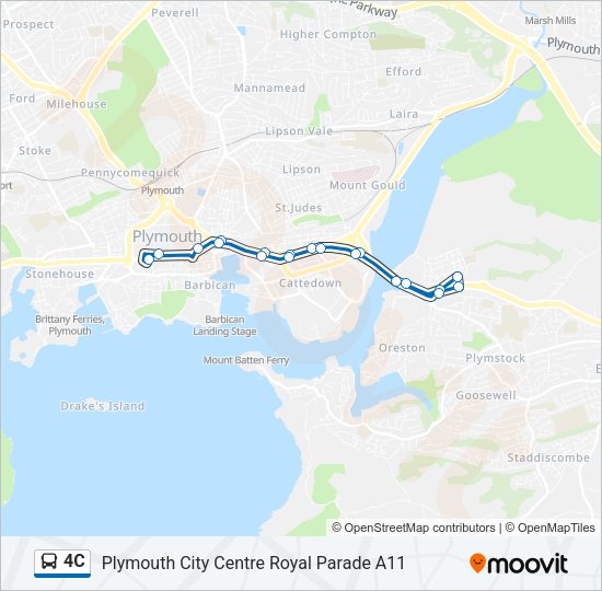 4C Bus Line Map