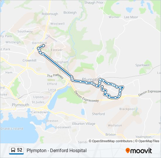 52 bus Line Map