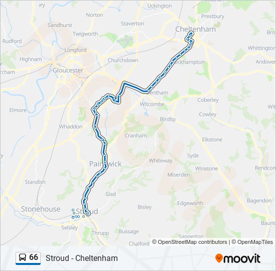 66 Route: Schedules, Stops & Maps - Cheltenham (Updated)