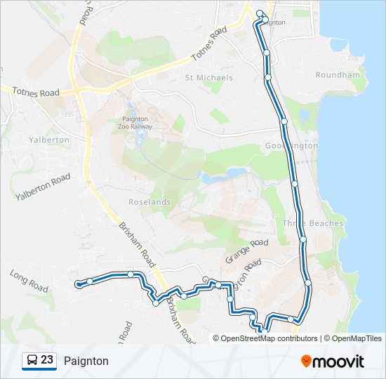 23 Route: Schedules, Stops & Maps - Paignton (Updated)