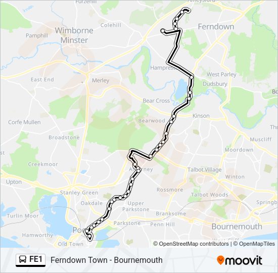 FE1 Bus Line Map