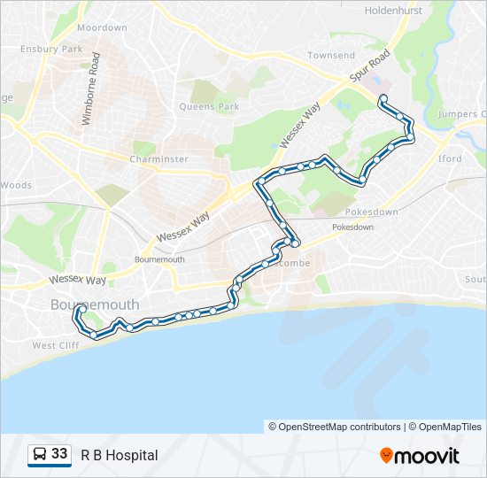 33 Bus Line Map