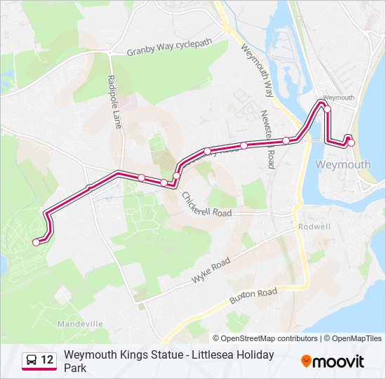 12 Bus Line Map