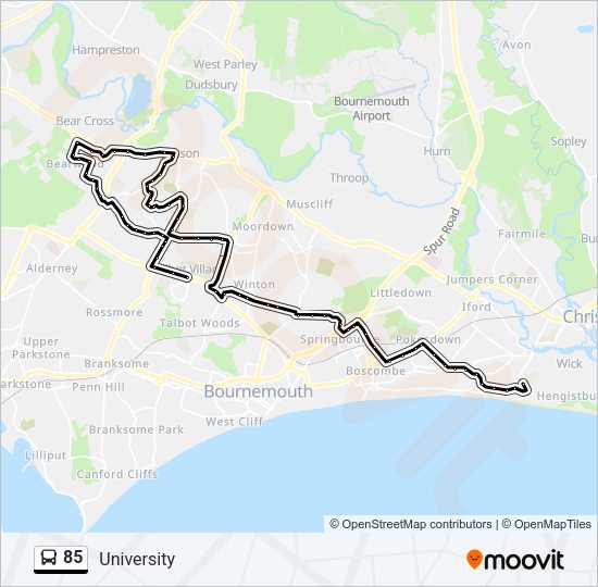 85 Bus Line Map