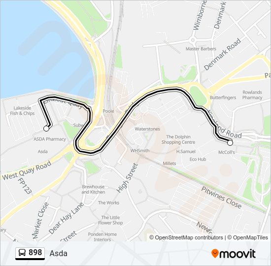 898 Bus Line Map