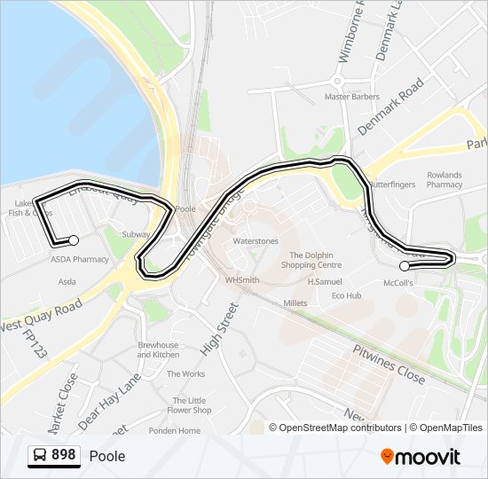 898 Bus Line Map