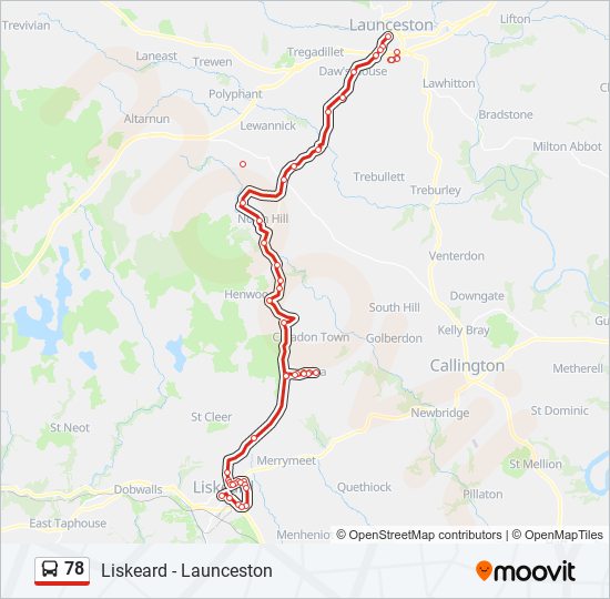 78 bus Line Map