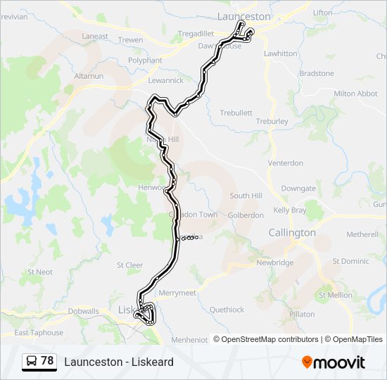 78 Bus Line Map