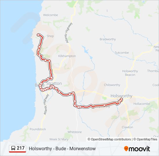 217 Route Schedules Stops Maps Morwenstow Updated 