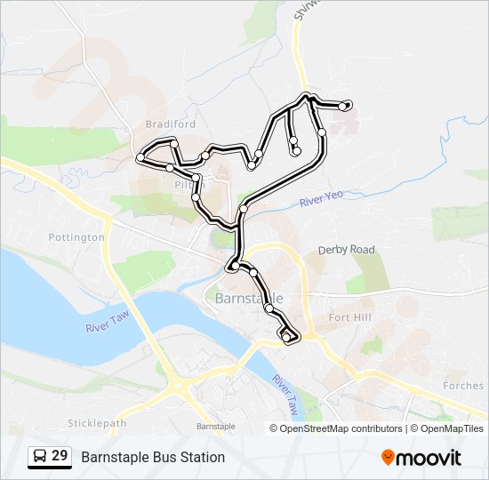 29 Bus Line Map