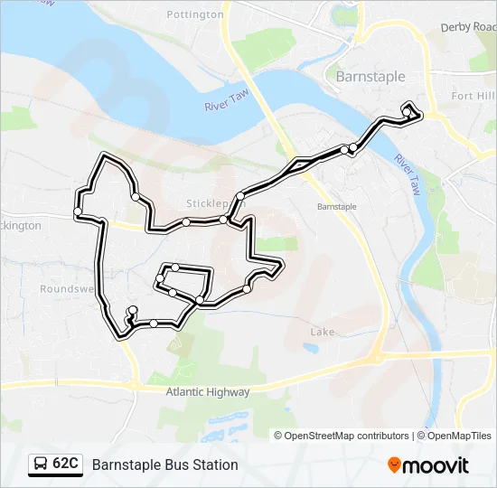 62C Bus Line Map