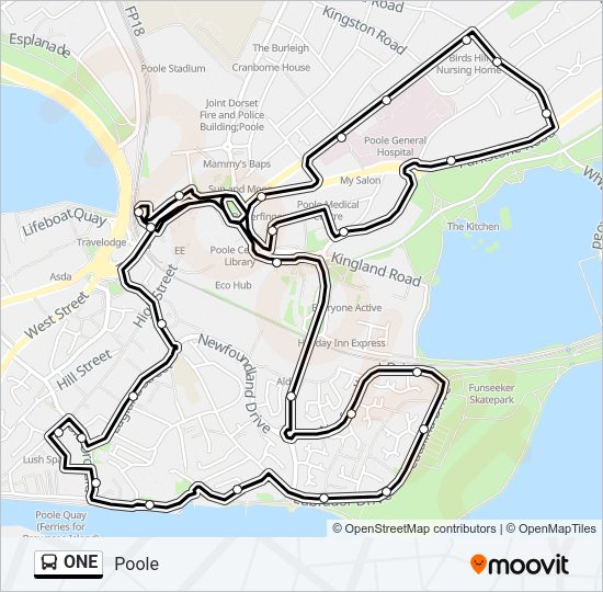 ONE Bus Line Map
