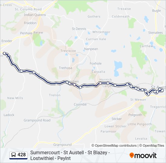 428 Bus Line Map