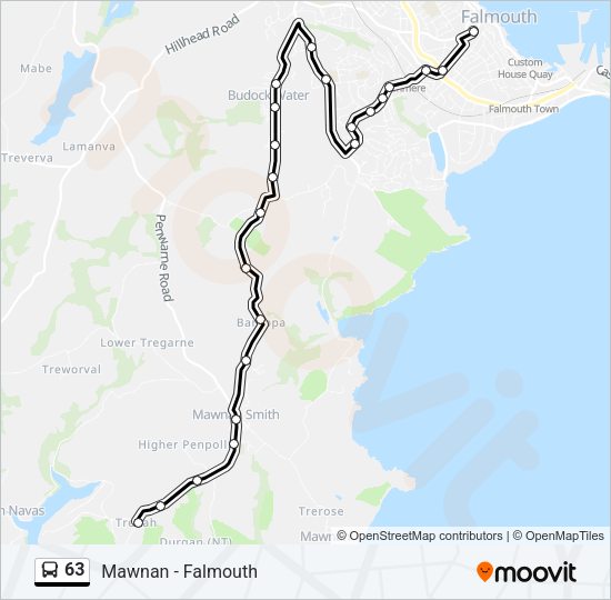 63 Bus Line Map