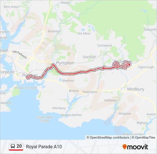 20 Bus Line Map