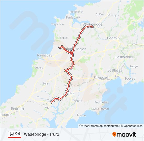 94 Bus Line Map