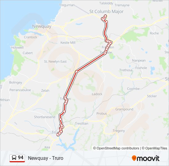 94 bus Line Map