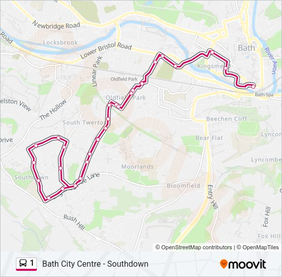 1 Bus Line Map