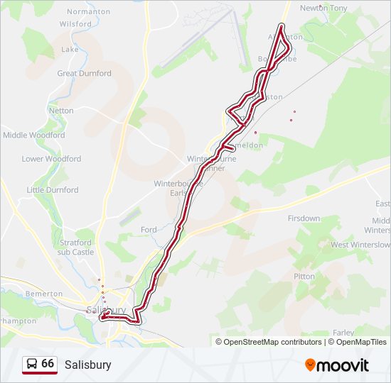 66 bus Line Map