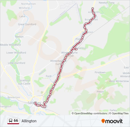 66 Bus Line Map