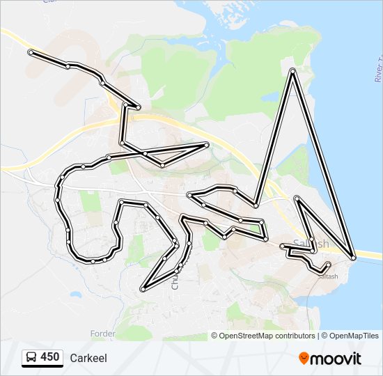 450 bus Line Map