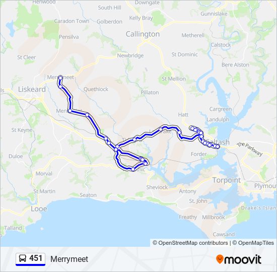 451  Line Map