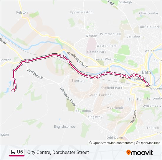 U5 Bus Line Map