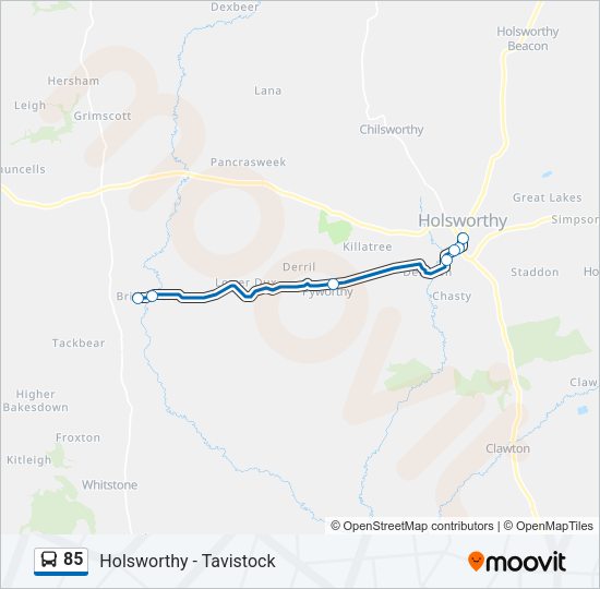 85 Bus Line Map