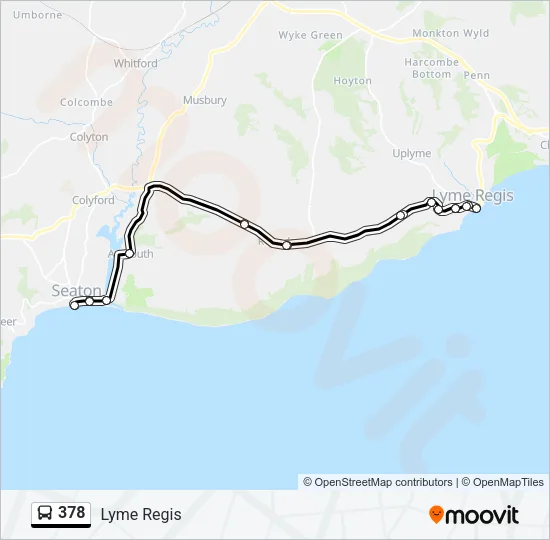 378 Bus Line Map