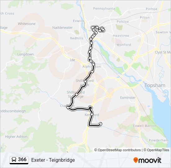 366 Bus Line Map