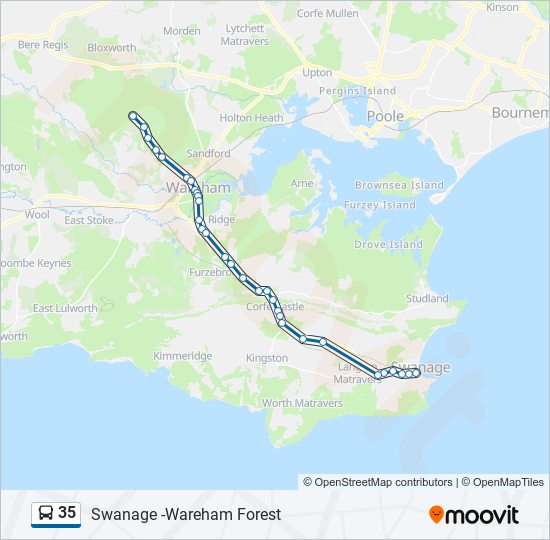 35 Route: Schedules, Stops & Maps - Swanage (Updated)