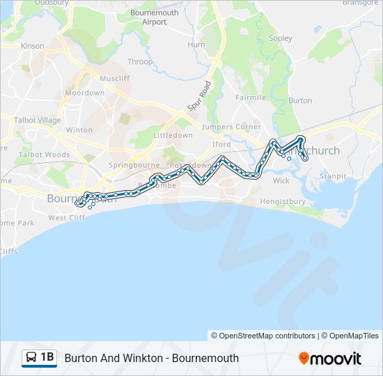 1B Bus Line Map