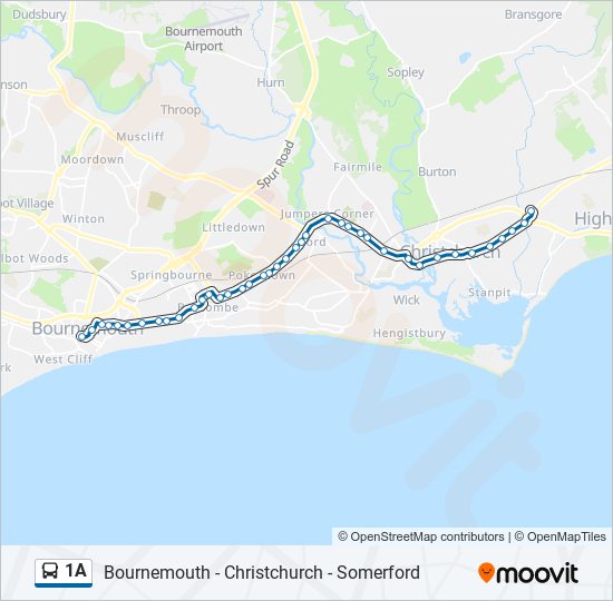 1a Route: Schedules, Stops & Maps - Somerford (Updated)