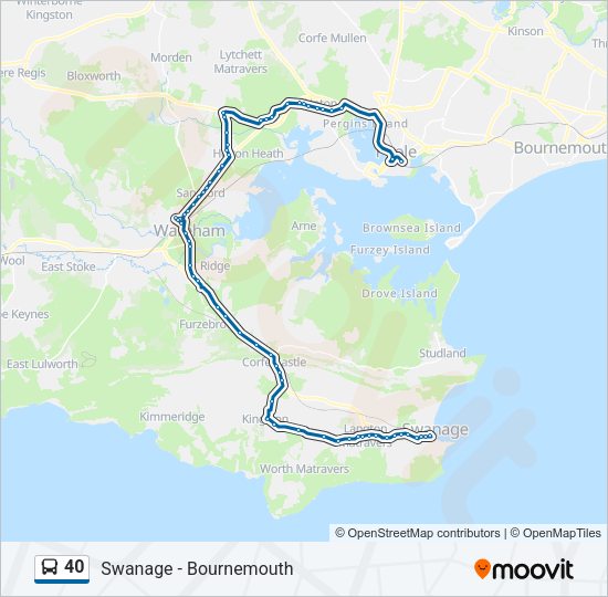 40 Bus Line Map