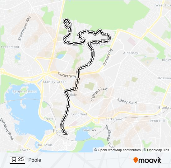 25 Bus Line Map