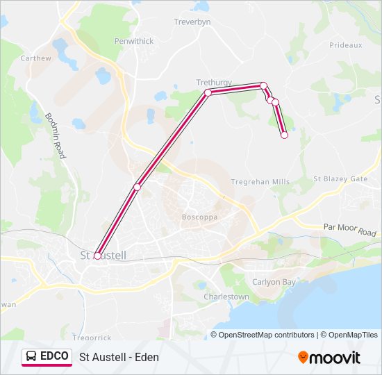EDCO Bus Line Map