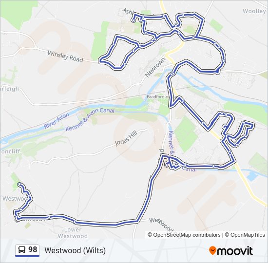98 Bus Line Map