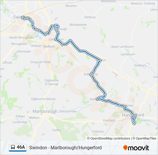 46A bus Line Map