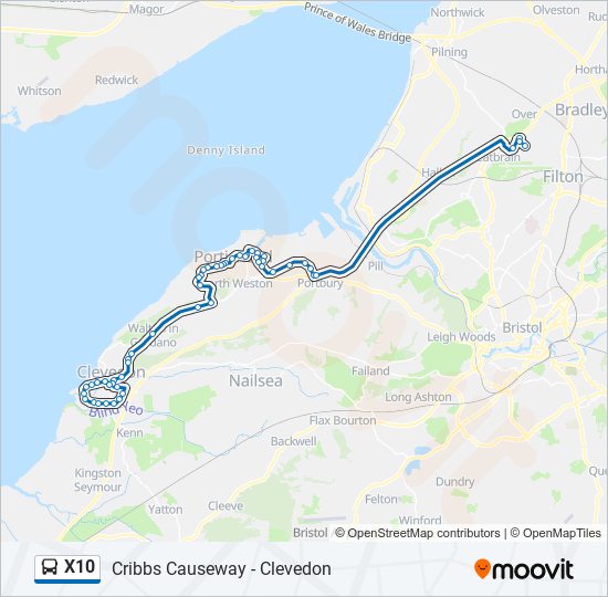 X10 Bus Line Map