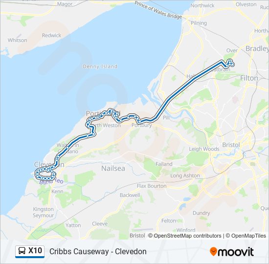 X10 Route Schedules Stops Maps Cribbs Causeway Updated bristol-bridge-badge