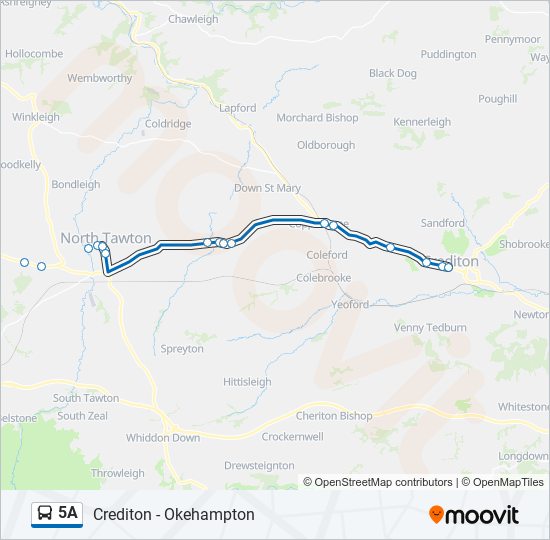 5A bus Line Map