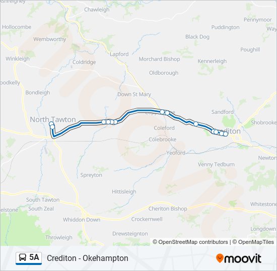 5a Route Schedules Stops Maps North Tawton Updated 5a-route-schedules-stops-maps-north-tawton-updated